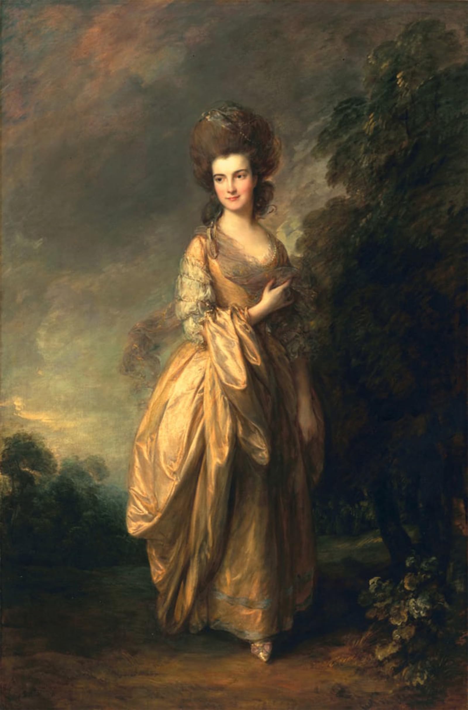 POSTERIIk Vintage Classic Picture Landscape Artwork Elizabeth Beaufoy Later Elizabeth Pycroft by Gainsborough Portrait Canvas Painting for Office Home Decor 60x90cm