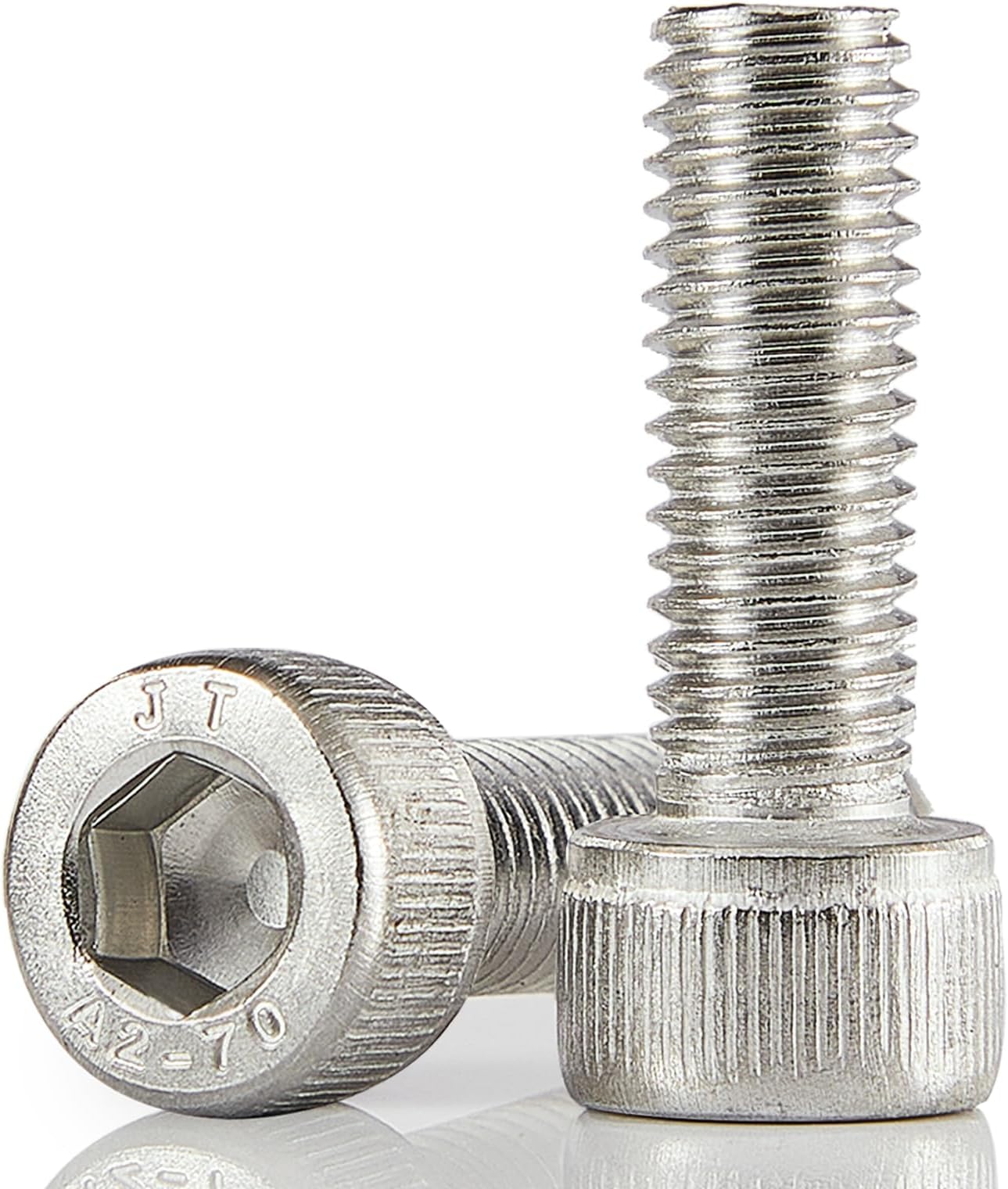 M8-1.25 x 35mm Socket Head Cap Screws Bolt, 304 Stainless Steel (A2-70), Metric Allen Hex Drive, Bright Finish, Fully Threaded, Quantity 15