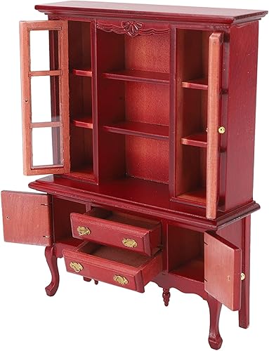 Mueble para casa de muñecas, estantería de madera a escala 112, estantería de exhibición para casa de muñecas para casa de muñecas de bricolaje,