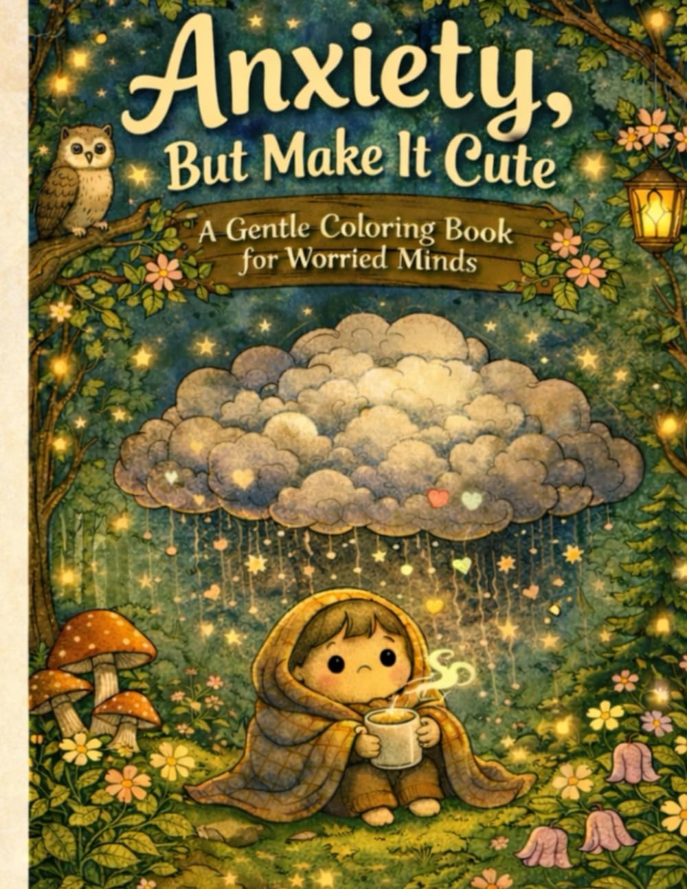 Anxiety - But Make It Cute: A Gentle Coloring Book for Worried Minds