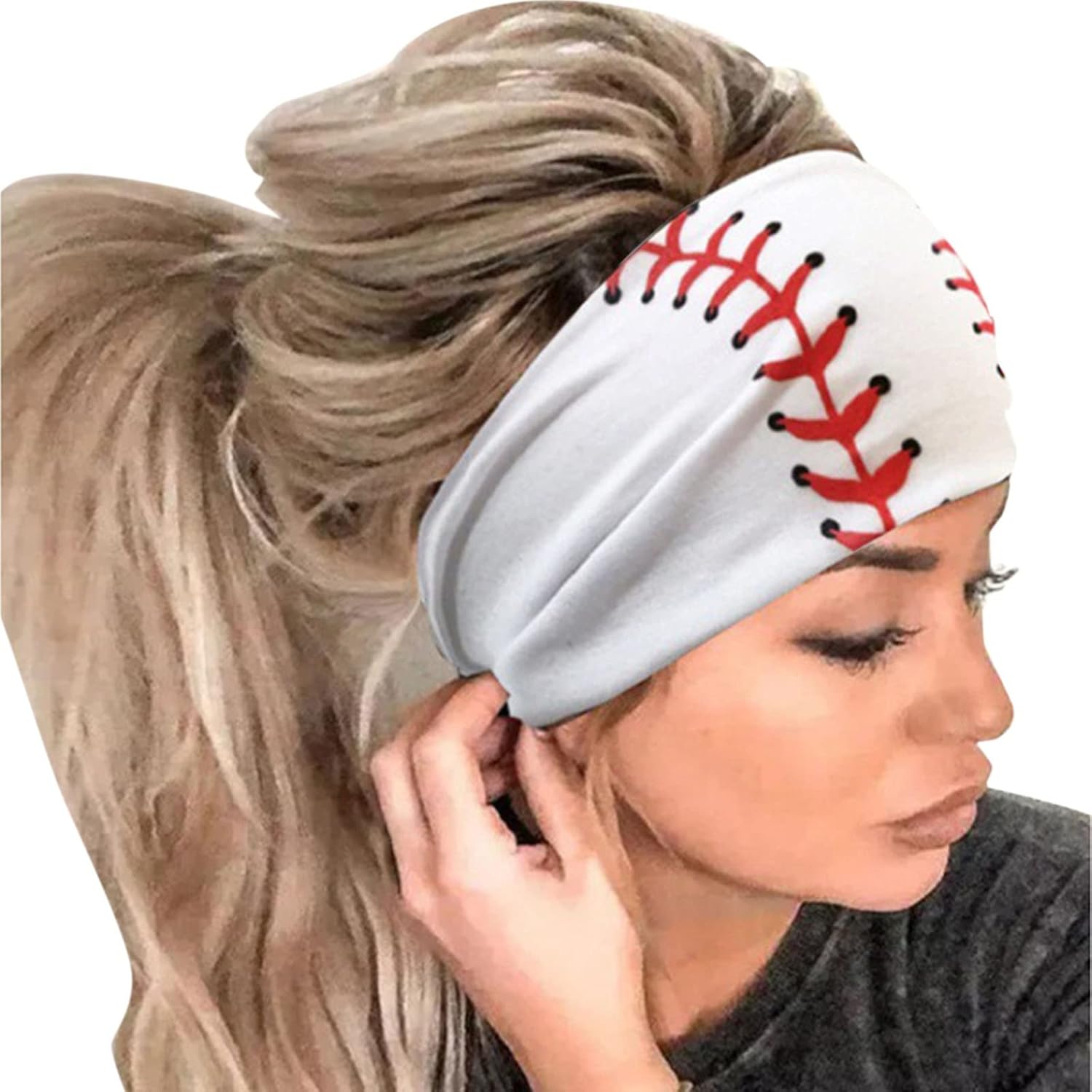 YOLAI Headbands for Women Soft Fabric Hair Bands Thick Thin Hair Headbands for Girls Yoga Casual Outfit A