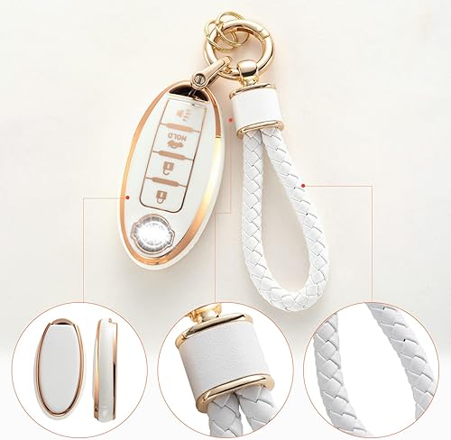 Miniatura 91 de Funda para llavero BMW con llavero, funda de TPU suave para llave compatible con BMW X1 X2 X3 X5 X6 X7 y Series 1 2 3 4 5 6 7 8 Remote Smart Key