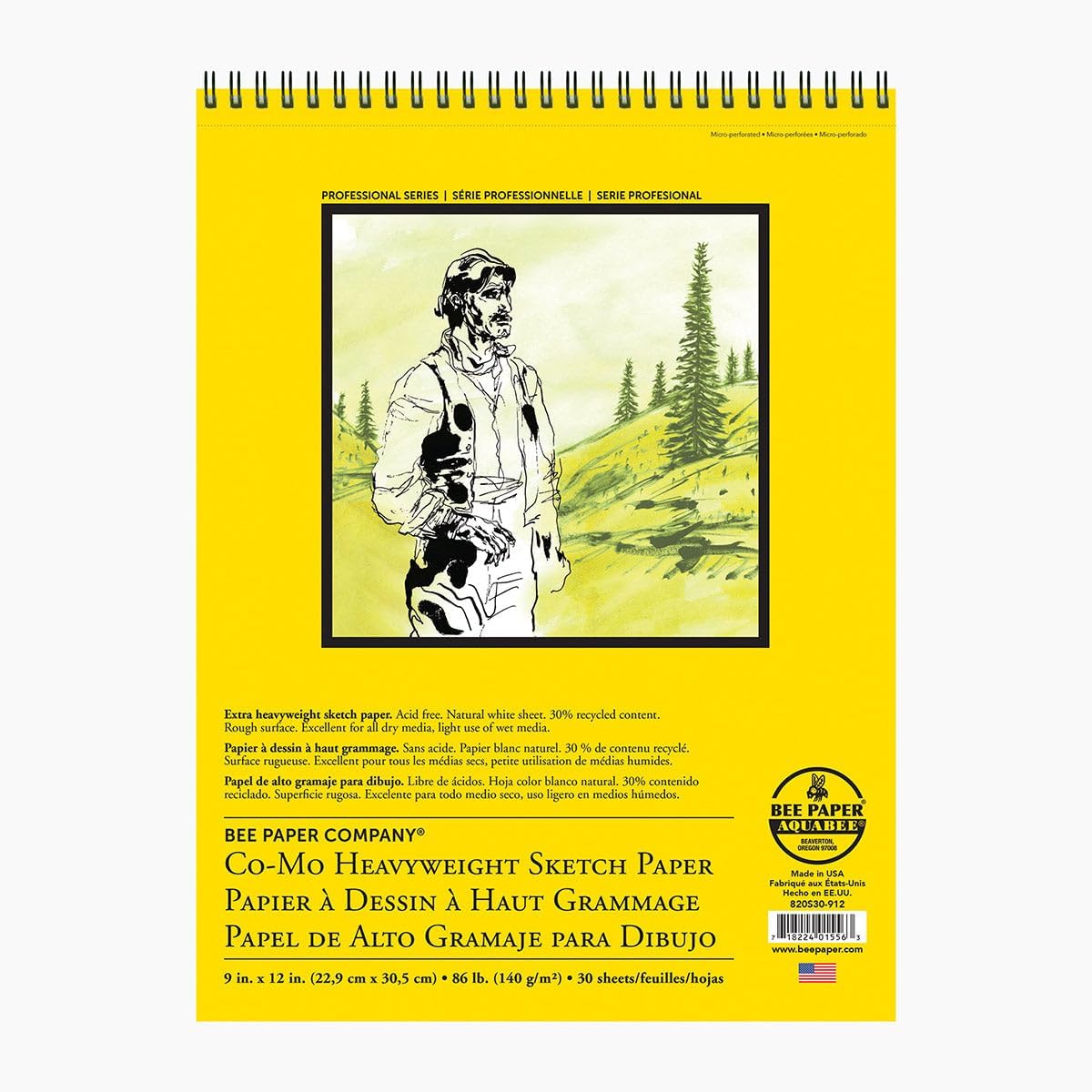 Bee Paper Co-Mo Sketch Pack, 18-Inch by 24-Inch, 100 Sheets per Pack