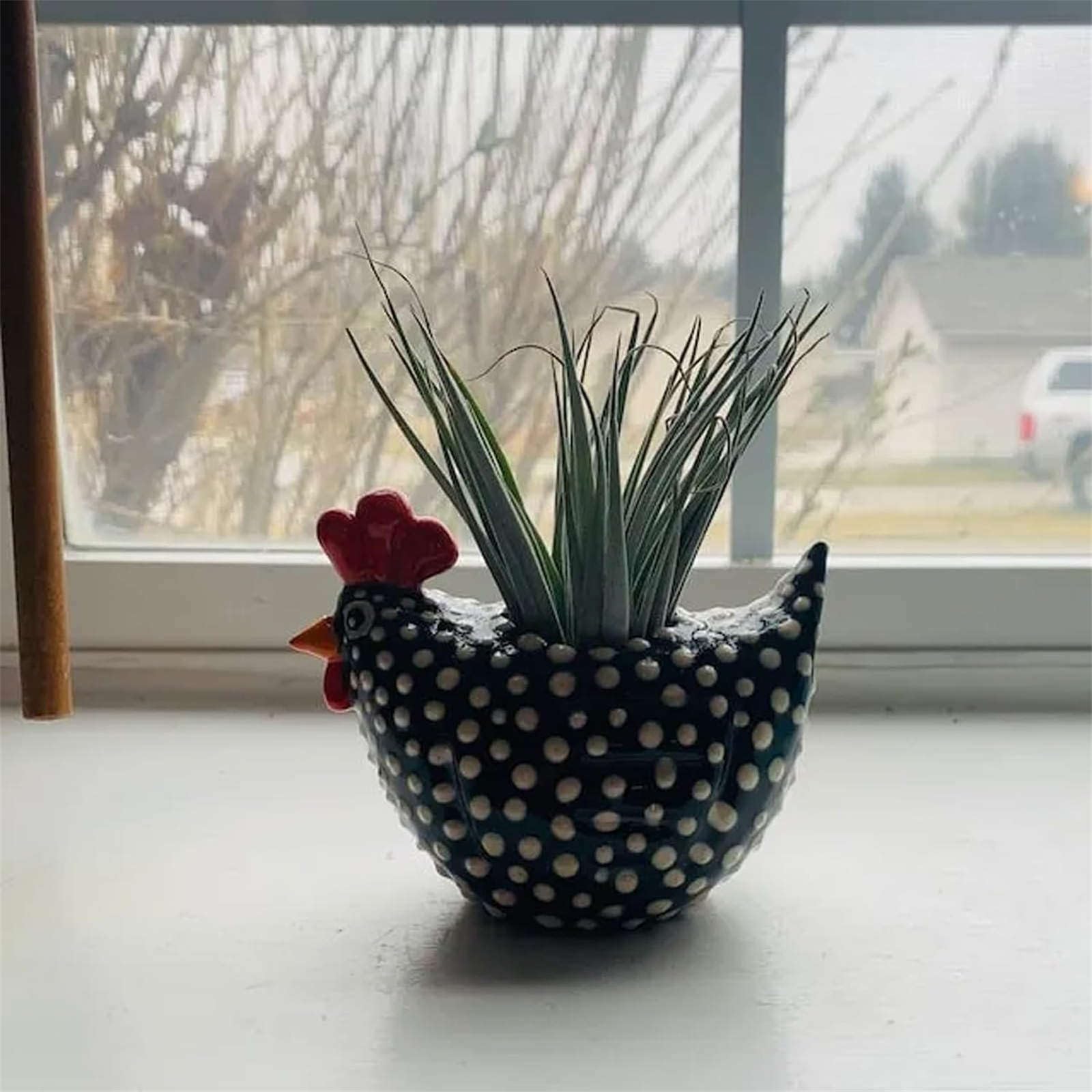 indoor plant pots near me Mini Wood Indoor Plant Stand with Ceramic Pot