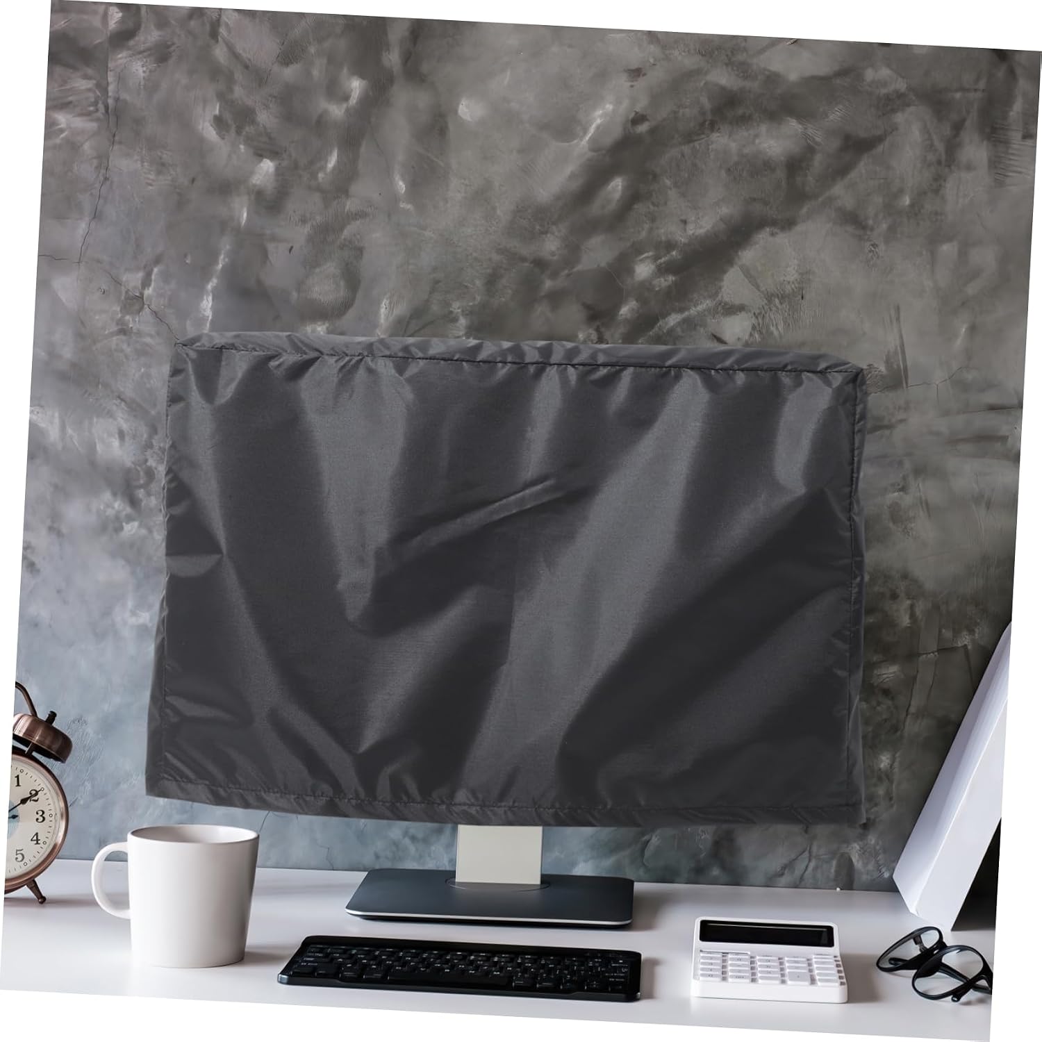 Gadpiparty Computer Monitor Dust Cover Dirtproof Protective Sleeve for Lcd Screens Durable Pu Coating Lightweight Design for Use