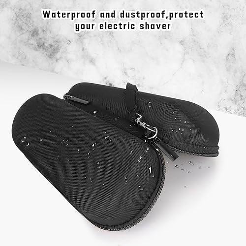 Miniatura 6 de FYY Estuche de viaje duro de EVA para maquinilla de afeitar para hombre con bolsillo de malla para cuchillas de afeitar, estuche de almacenamiento