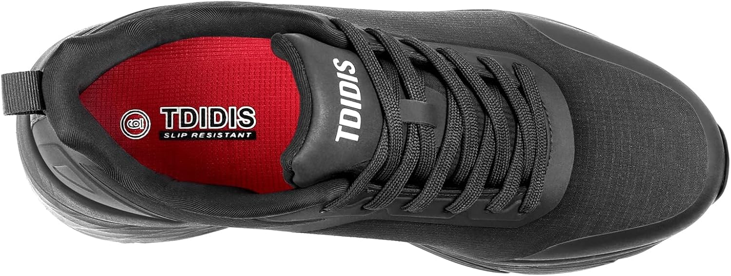 Women’s Non Slip Work Shoes, Waterproof Easy Clean Sneakers for Food Service, Chef, Kitchen & Restaurant, Thick Cushioned Comfort for All Day Standing