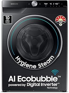 Samsung 11 kg, AI Control, Super Speed, Wi-Fi, Hygiene Steam with Inbuilt Heater, Digital Inverter, Fully-Automatic Front ...