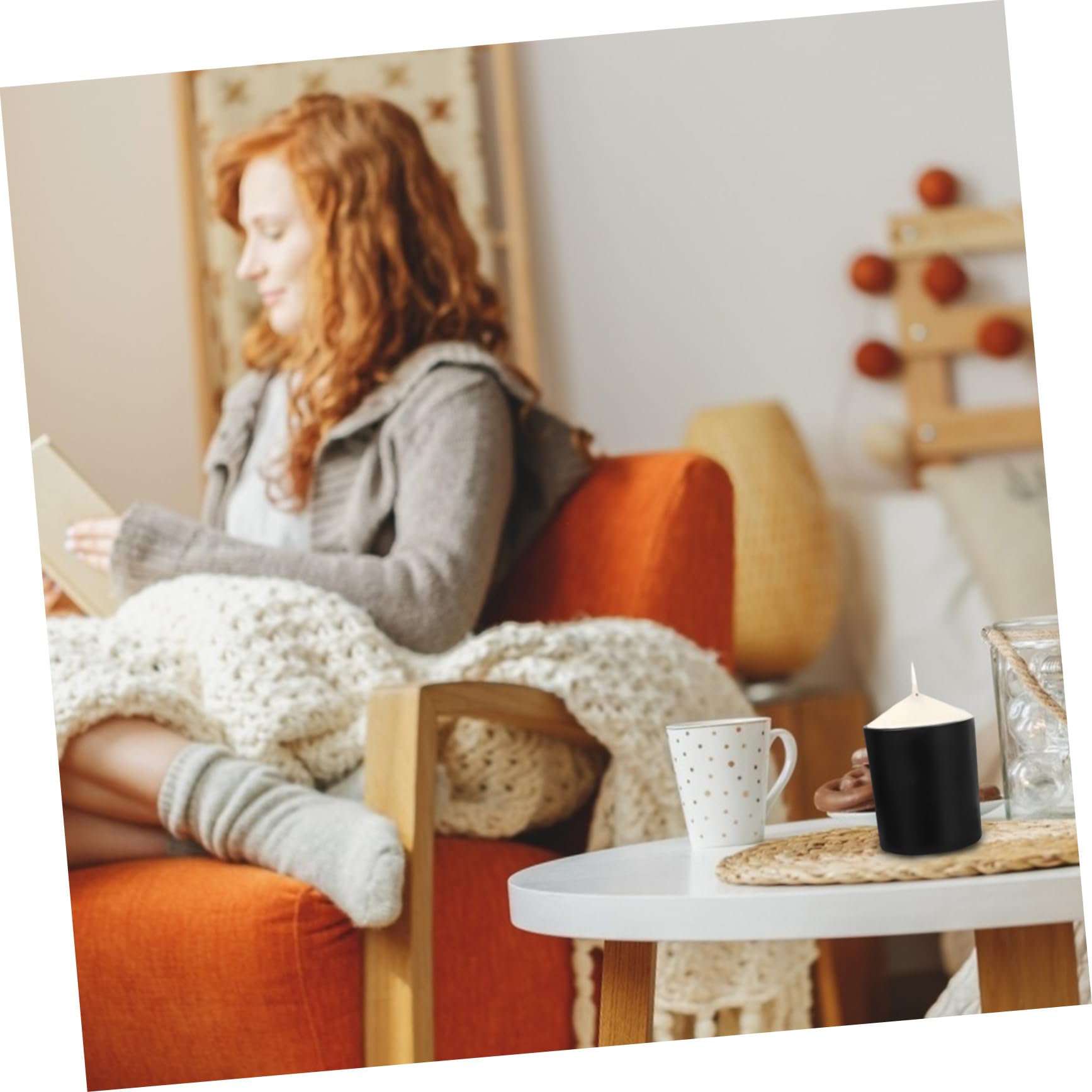 HOMSFOU Außergewöhnliche Kerzen im 4 Stück Kerzenglas aus Glas mit Deckel Kerzendose für Aromatherapie Kerze für Büro und Schlafzimmer