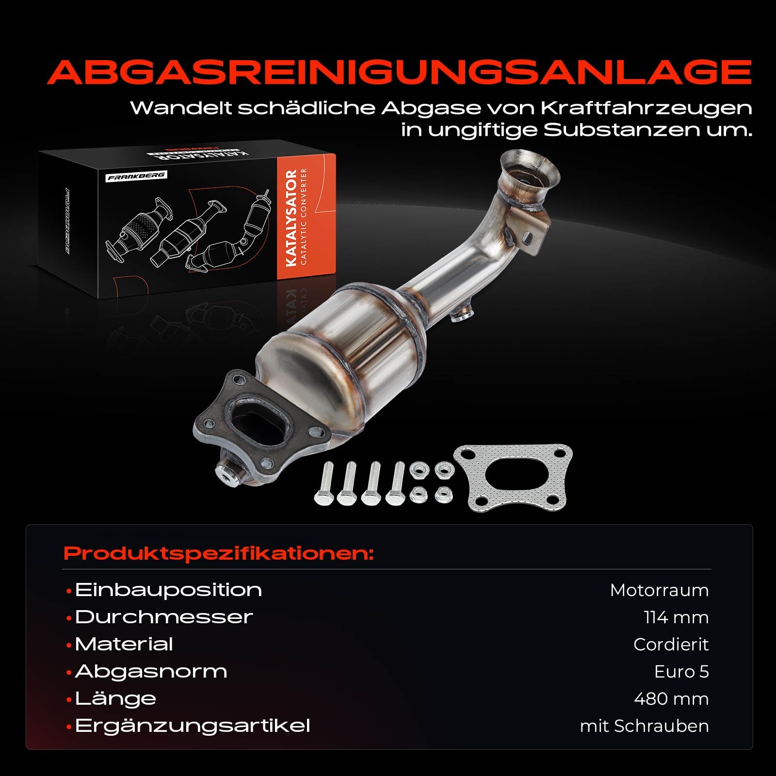 Frankberg Katalysator Rußpartikelfilter Benzin Kompatibel mit C1 II PA PS 1.2 VTi 82 C3 II SC 1.0 VTi 68 C4 DS3 SA 1.2 VTi 82 208 I CA CC 1.2 308 II L3 LB LH LP LW 1.2 VTi 72 Replace# 9672883980