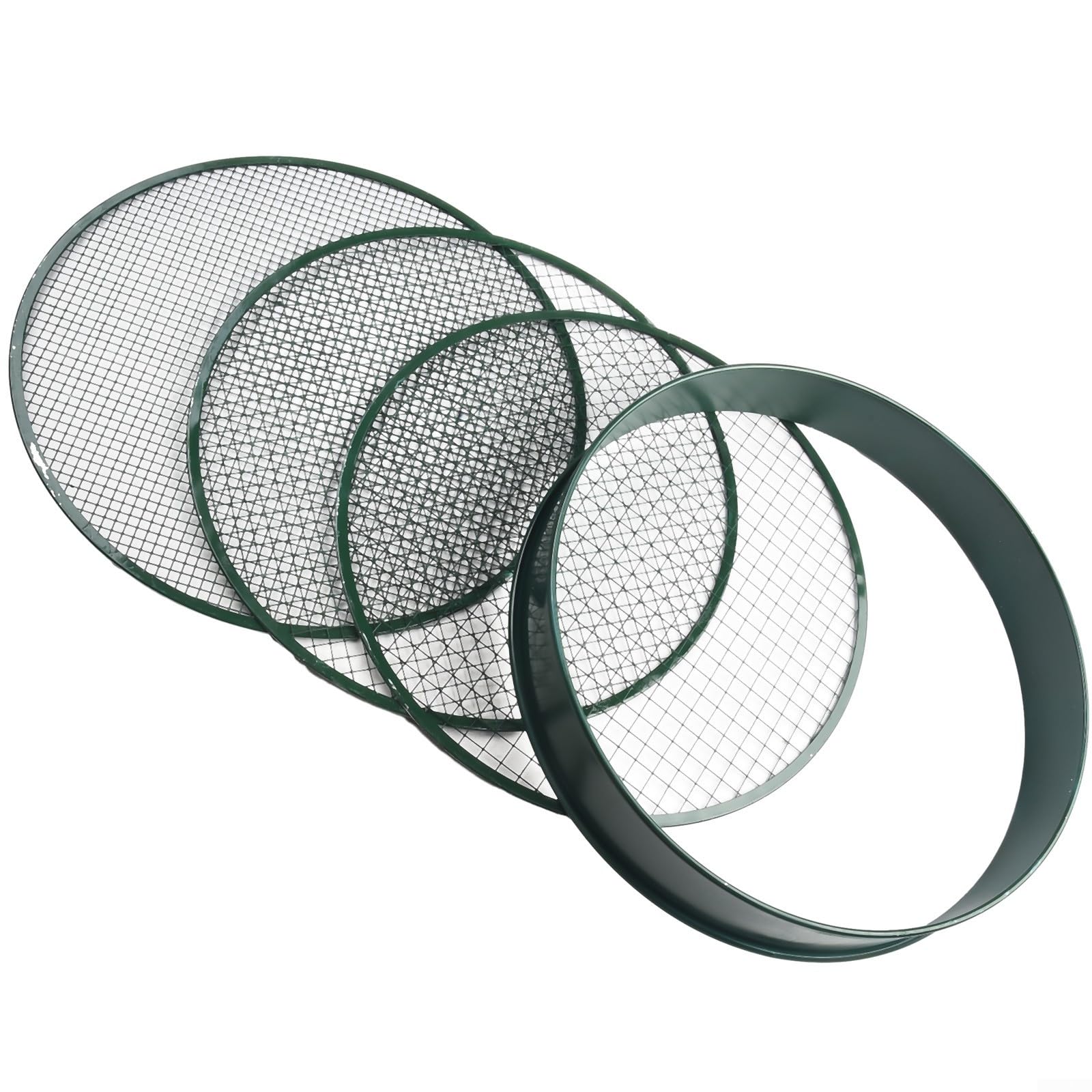 Setaccio da giardino con 3 inserti, robusto setaccio da giardino in metallo, 37 cm, 3 maglie di dimensioni, ideale per sabbia di pietra