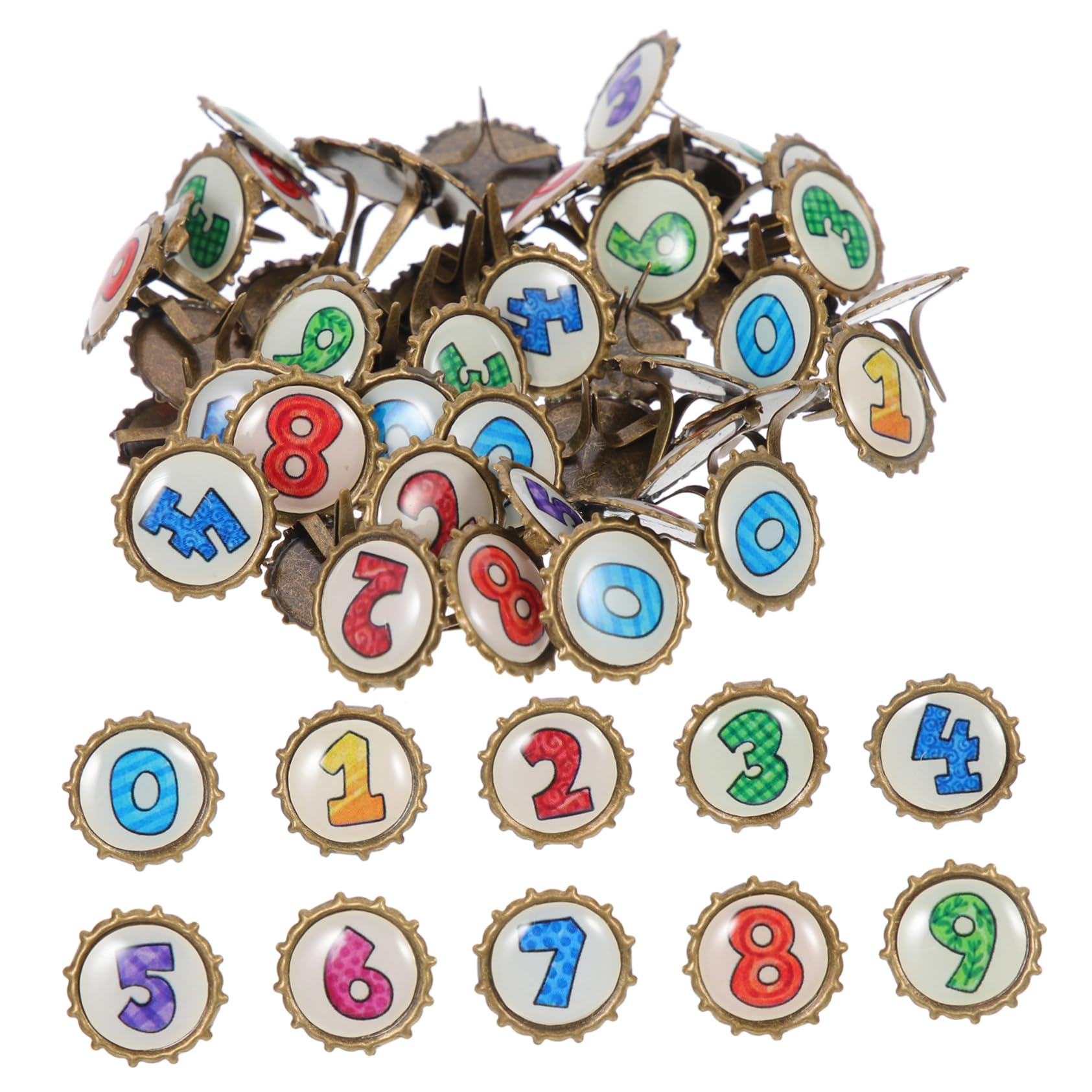 HAWILLOSCH 100Pcs Colorful Alloy Brads Fasteners for Paper Crafts Decorative Split Pins for Scrapbooking Card Making Projects Two Legged Nails for Office Crafting