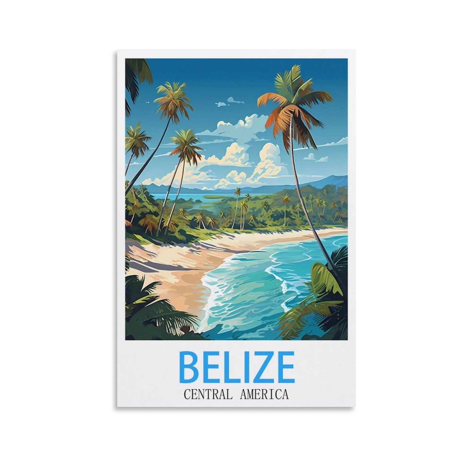 Metal Signs,Belize Central Americas,Tin Sign Retro Wall Art Poster for Home Man Cave, Cafe Bar Wall Decor 30x40cm