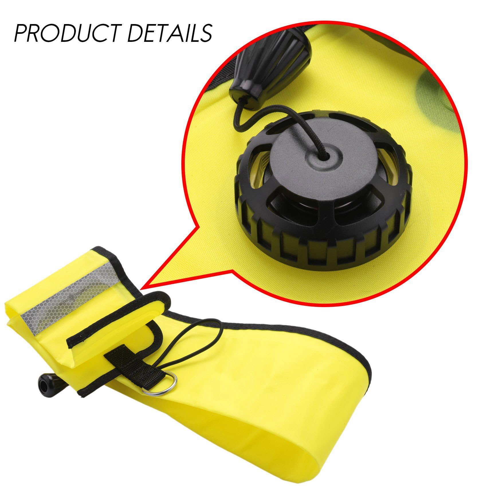 Bouée Marqueur De Plongée Gonflable IFutniew – 1 M X 11 Cm – Rouge – Haute Visibilité Pour Snorkeling