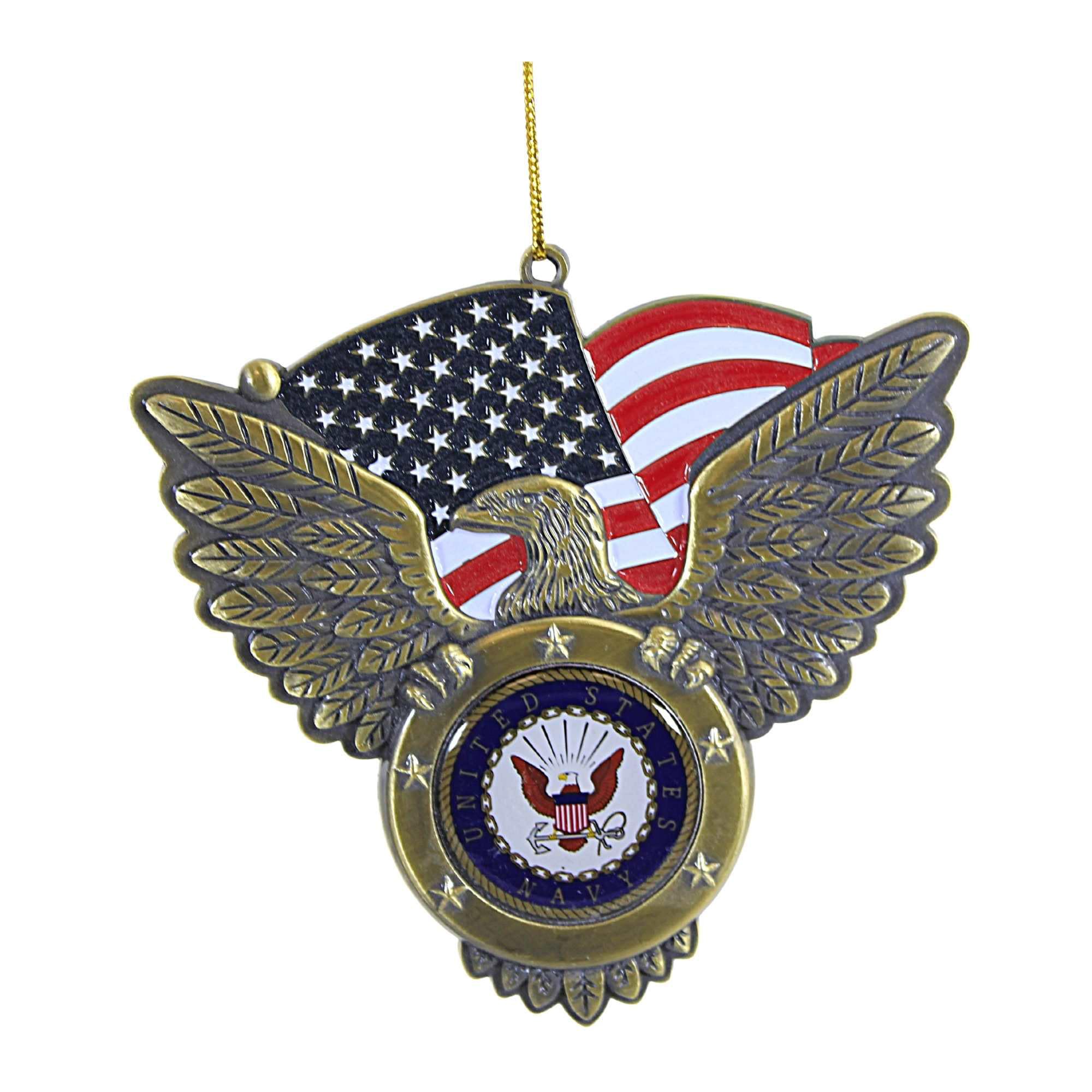 Kurt S. Adler U.S. Navy Seal American Flag Ornament