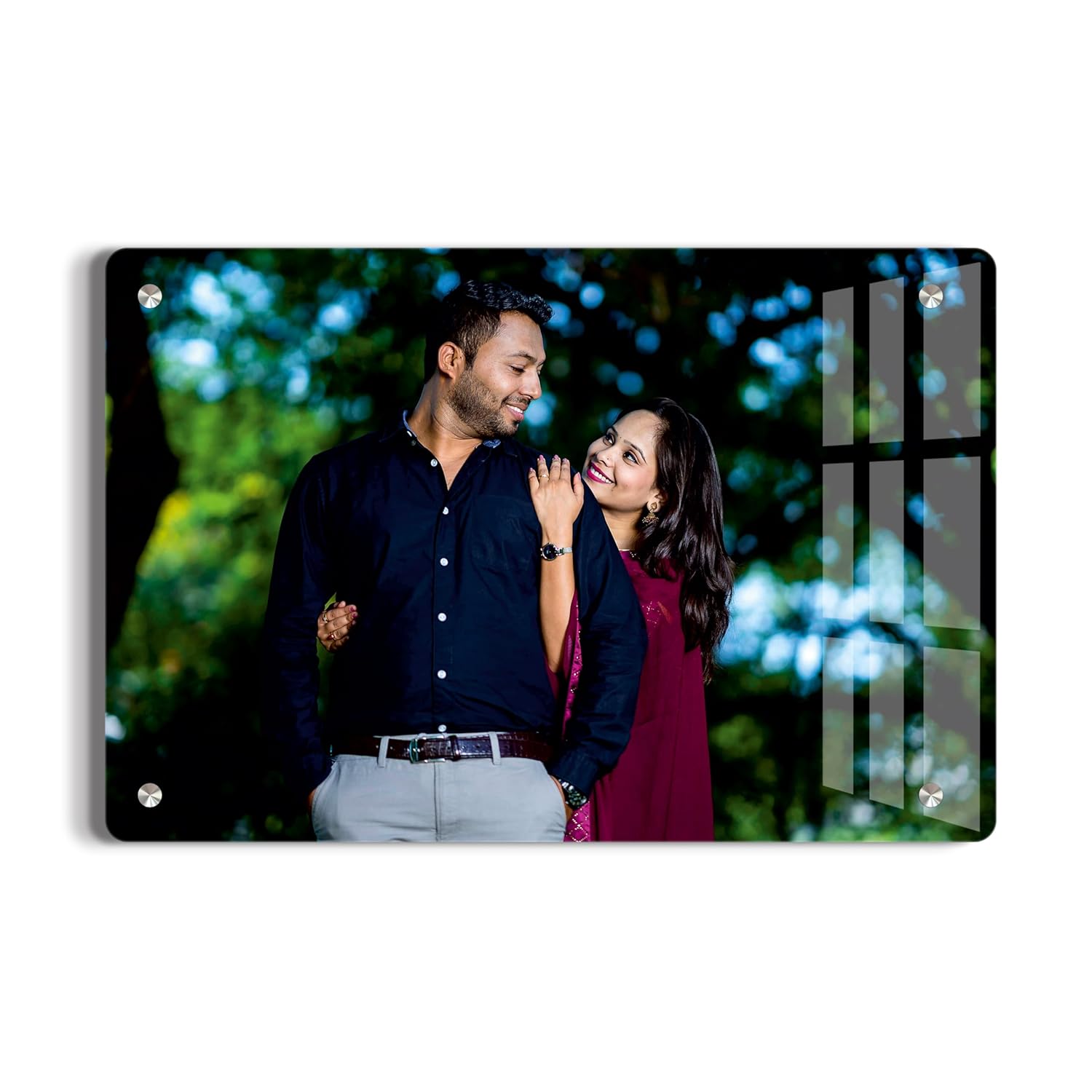 Upaharam Customised/Personalized Clear Acrylic Wall Mount Frameless