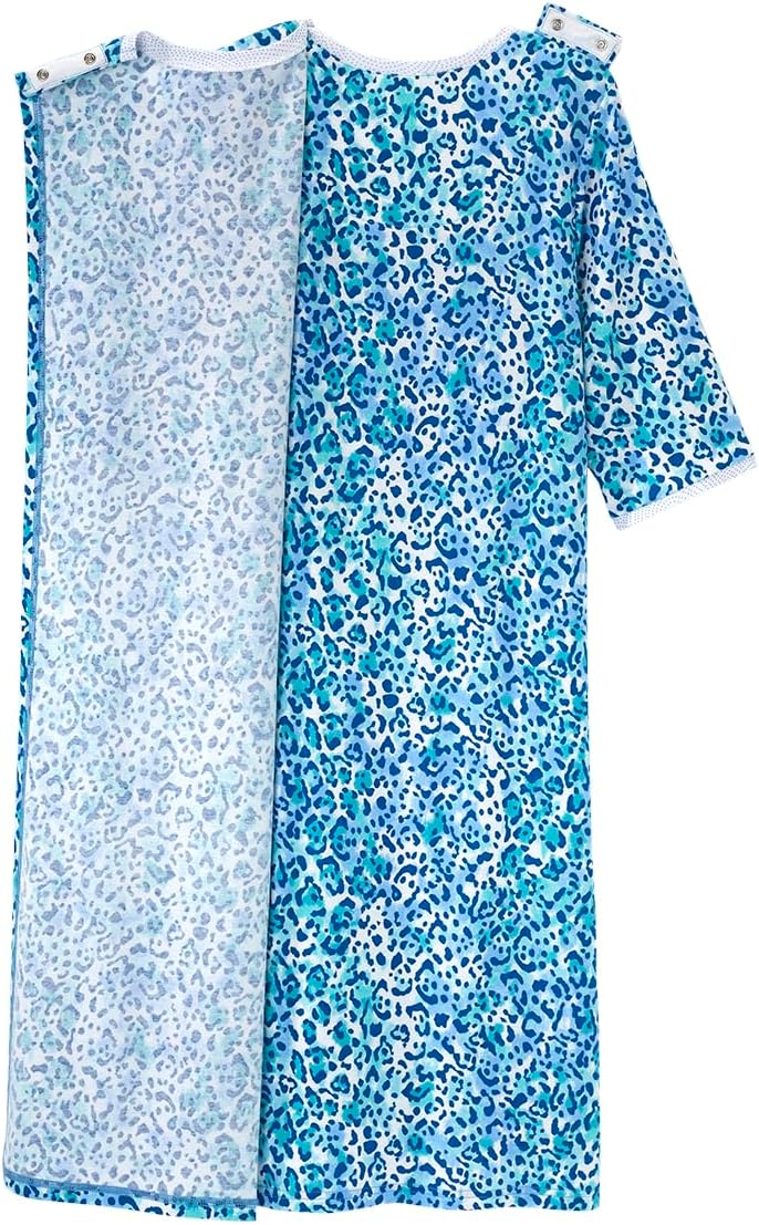 Silverts Women's Open Back Nightgown Lace Trim Assisted Dressing Adaptive Sleepwear - Image 2