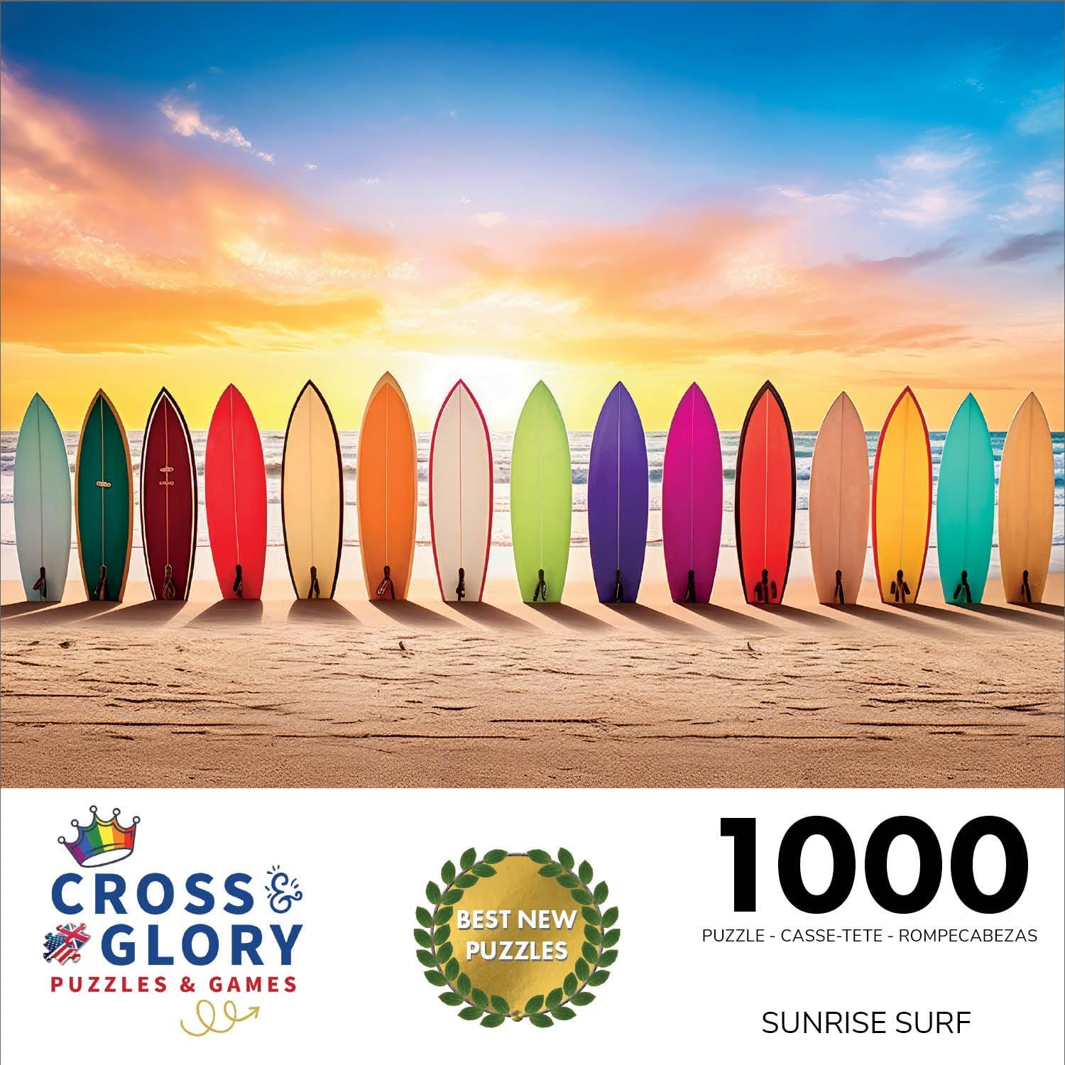 Cross & Glory - Sunrise Surf - 1000 Piece Jigsaw Puzzle for Adults - Image 2