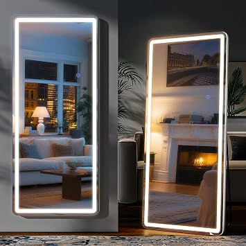 Large Led Mirror Full Length 24x 65 Inch Tempered Glass