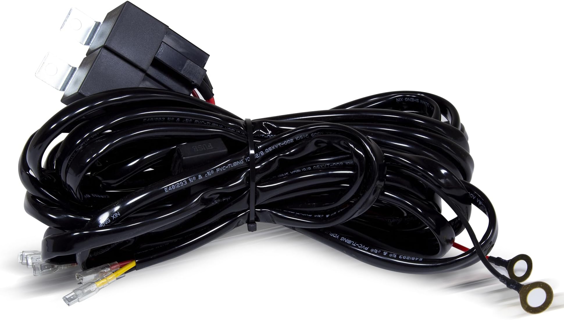 Nicoko Wiring Harness Kit 2 Leads Customized for Amber White Strobe Lights LED Work Light Light bar 12V 40A, 2 Years Warranty