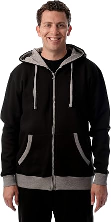 Amazon.com: At The Buzzer - Sudadera con capucha para hombre (forro polar,  con cremallera y ribete de contraste), S : Ropa, Zapatos y Joyería