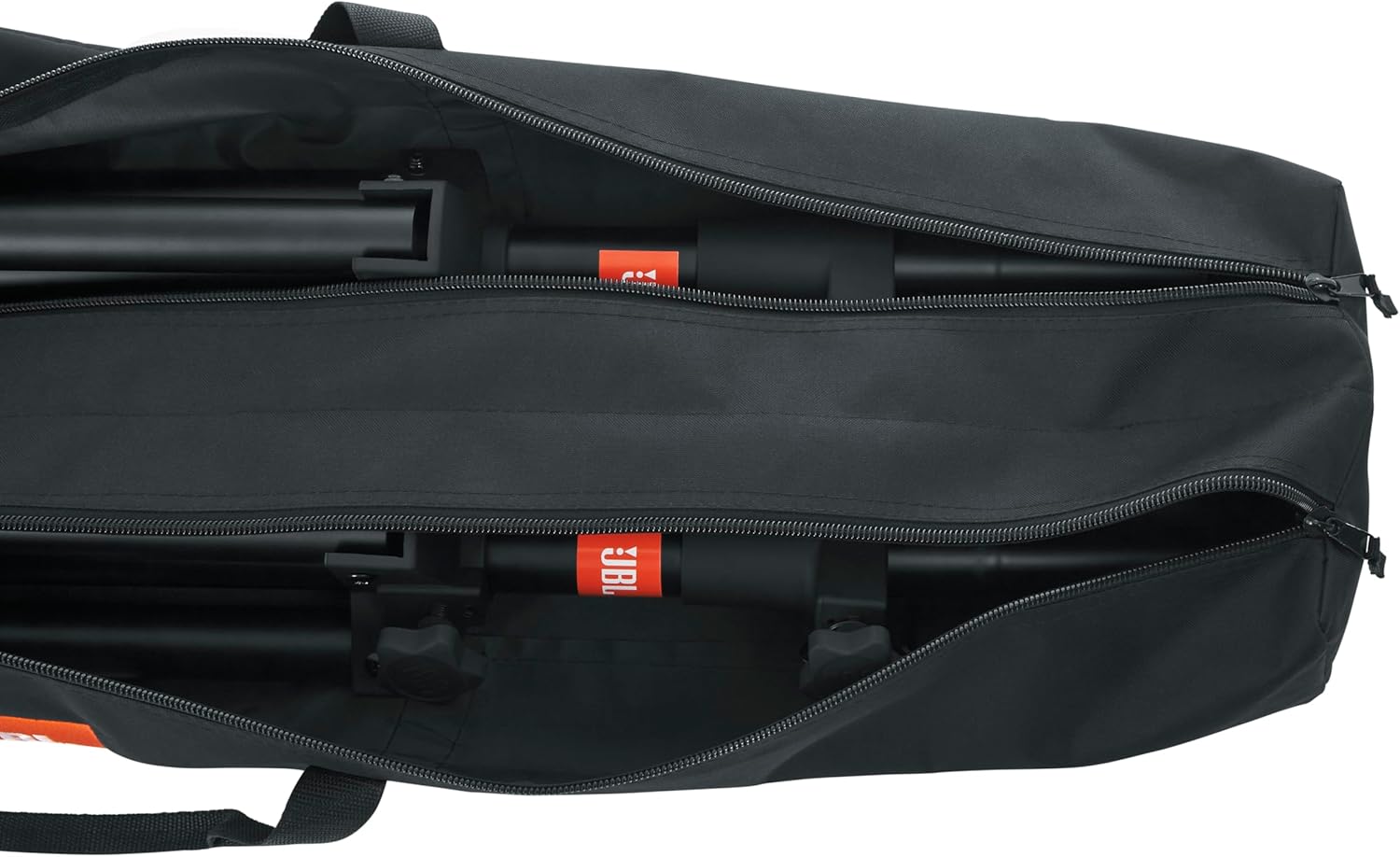 JBL speaker mounted on a JBL speaker stand