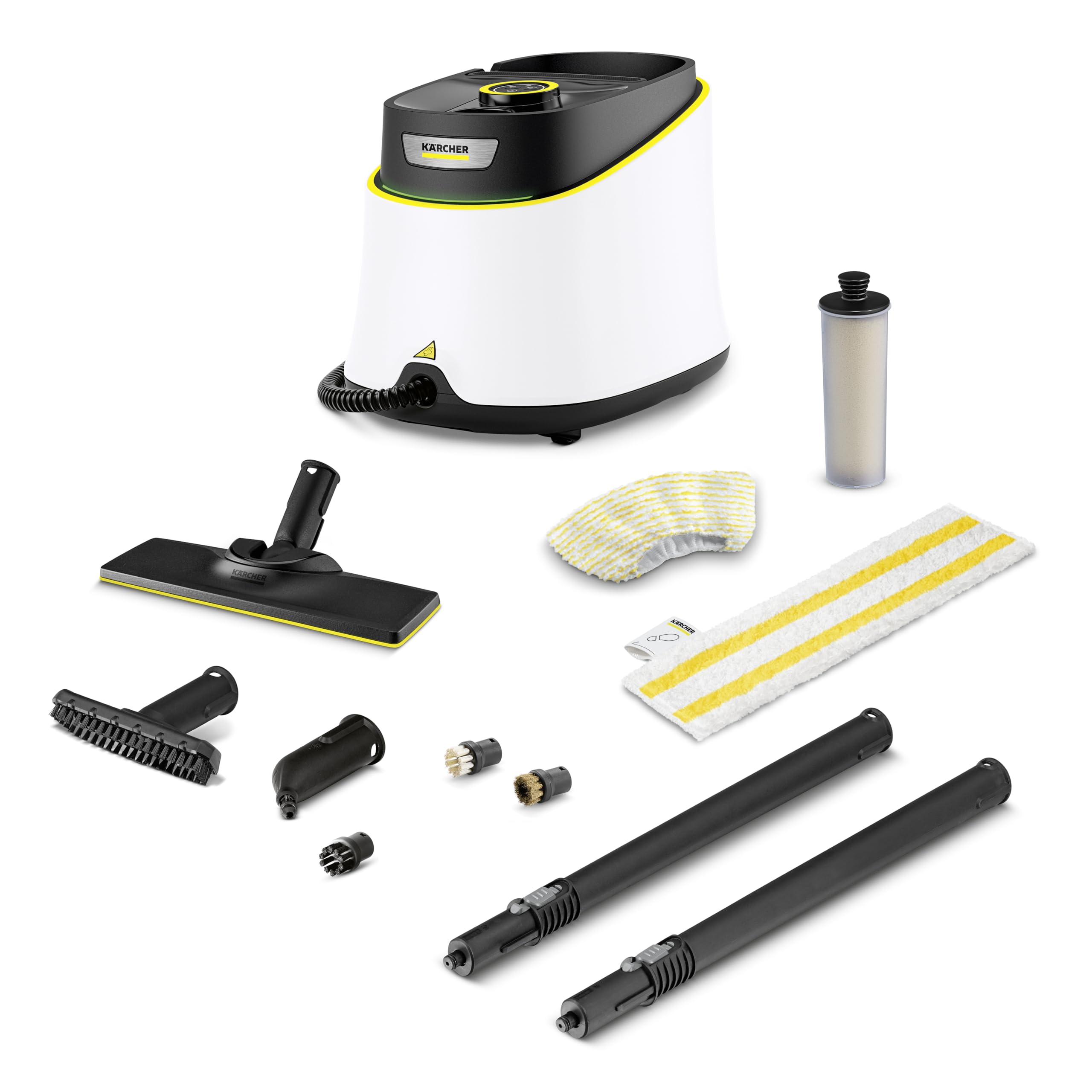 Kärcher SC 3 Deluxe Home Steam Cleaner, 1900W, 3.5 bar, 1L, 75m², Heats in 30s, Includes Floor Cleaning Kit, Descaling Cartridge, Nozzles, White