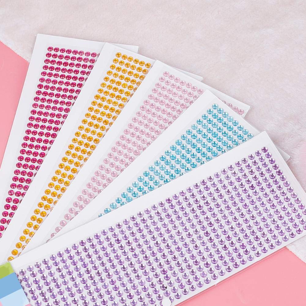 500 szt./partia 6 mm samoprzylepny kryształ górski do telefonu PC naklejka samochodowa akcesoria do stylizacji sztuka diament scrapbooking naklejki, różne kolory