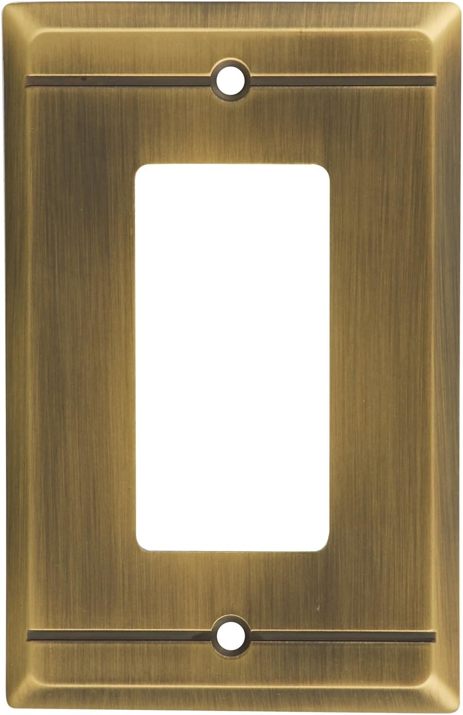 National Hardware S803-155 V8039 Franklin Single GFCI plates in Antique Brass