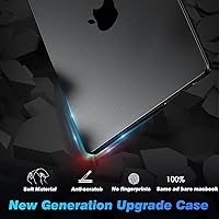 Vista 20 de EooCoo Funda compatible con MacBook Air de 15 pulgadas M5 2026 2025-2023 Release M4 M3 M2 modelo A3448 A3241 A3114 A2941, carcasa rígida de negro