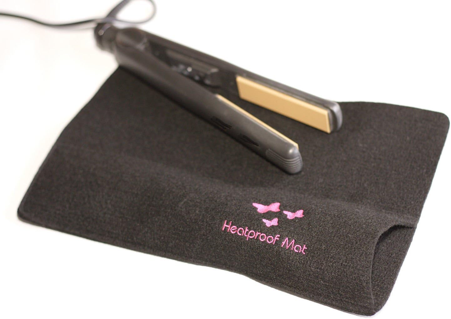 Hair Straightening Heat Proof Safety Pouch Mat Mateque Butterfly for GHD Cloud Nine & Other Hair Straighteners