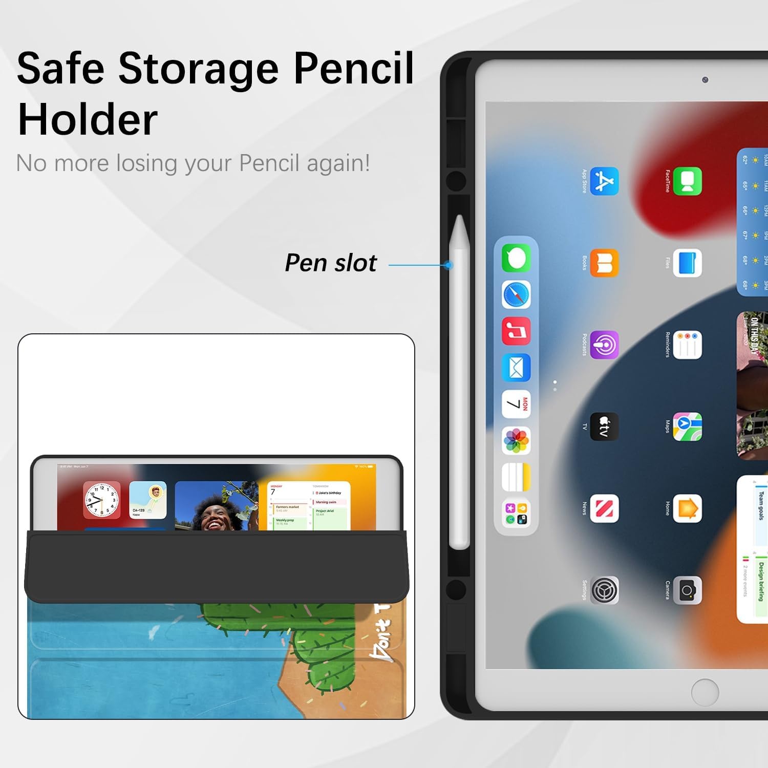 Case for iPad mini 5 2019/Mini 4 2015 7.9 inch, Dont Touch Cacti image 3