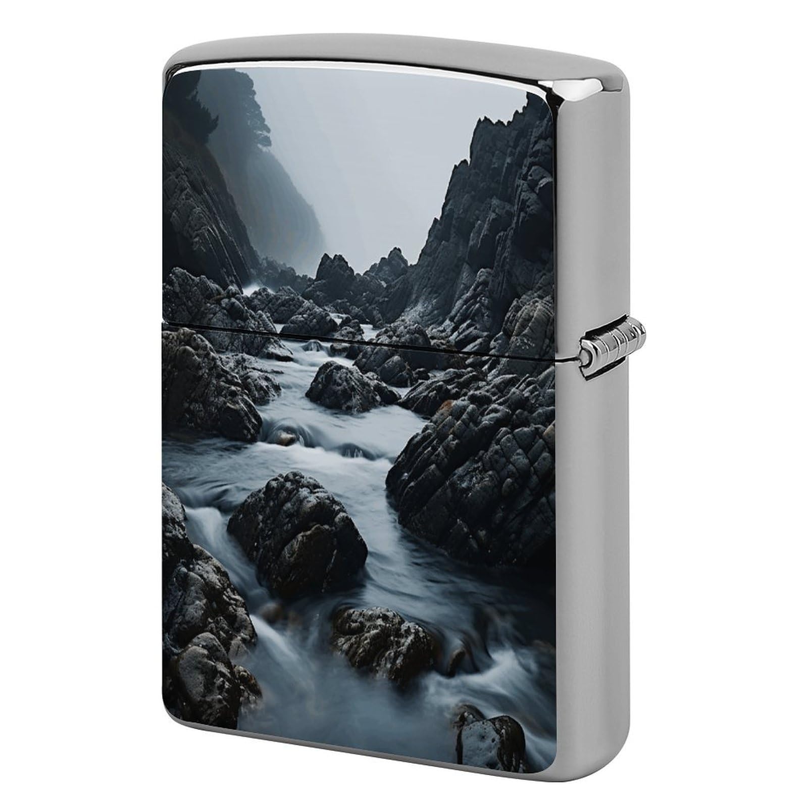 Fekiloot Style Foggy Rocks In Water Lighter Case Cover Lighter Holder