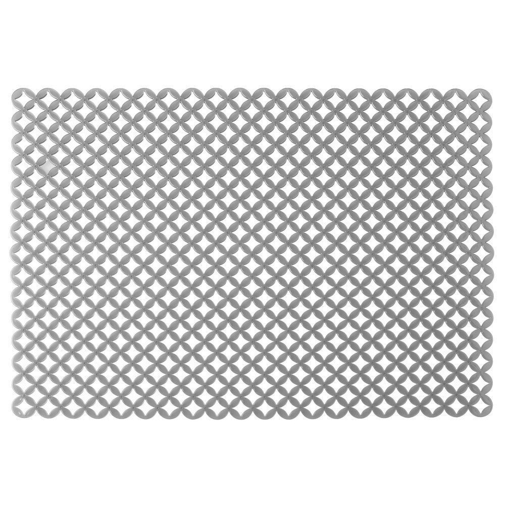 IDesign Pebblz Protector De Fregadero - Alfombrilla Escurreplatos Plástico Recortable - Gris Grafito, 30.5x39.4 Cm