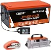 CHINS 36V 102Ah Lithium Golf Cart Battery, Built-in Smart 200A BMS, 36V Lithium Battery 4000 Cycles Rechargeable, 36V LiFePO4 Battery Perfect for Golf Cart