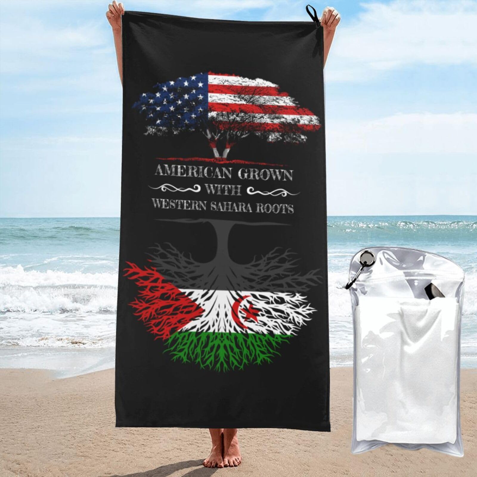 Serviette de plage sans sable Sahara Occidental serviette sauna