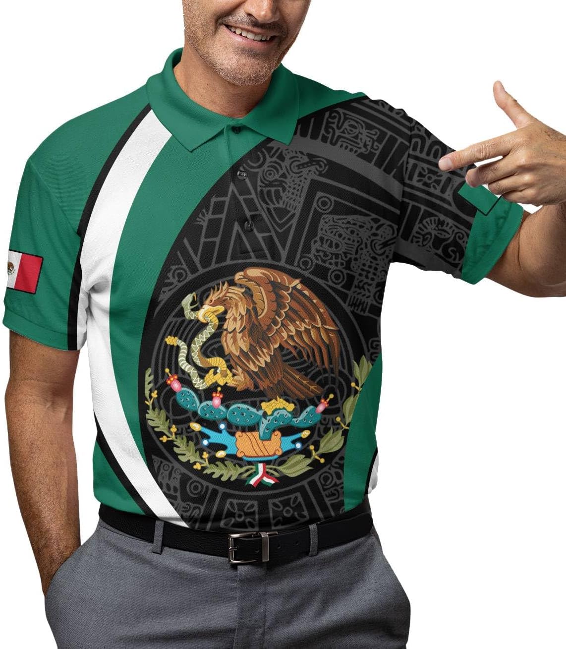 ACEPrints Colorful Hawaiian Polo Shirts for Men Casual Mens Polo Shirts Short Sleeve Golf Shirts for Men