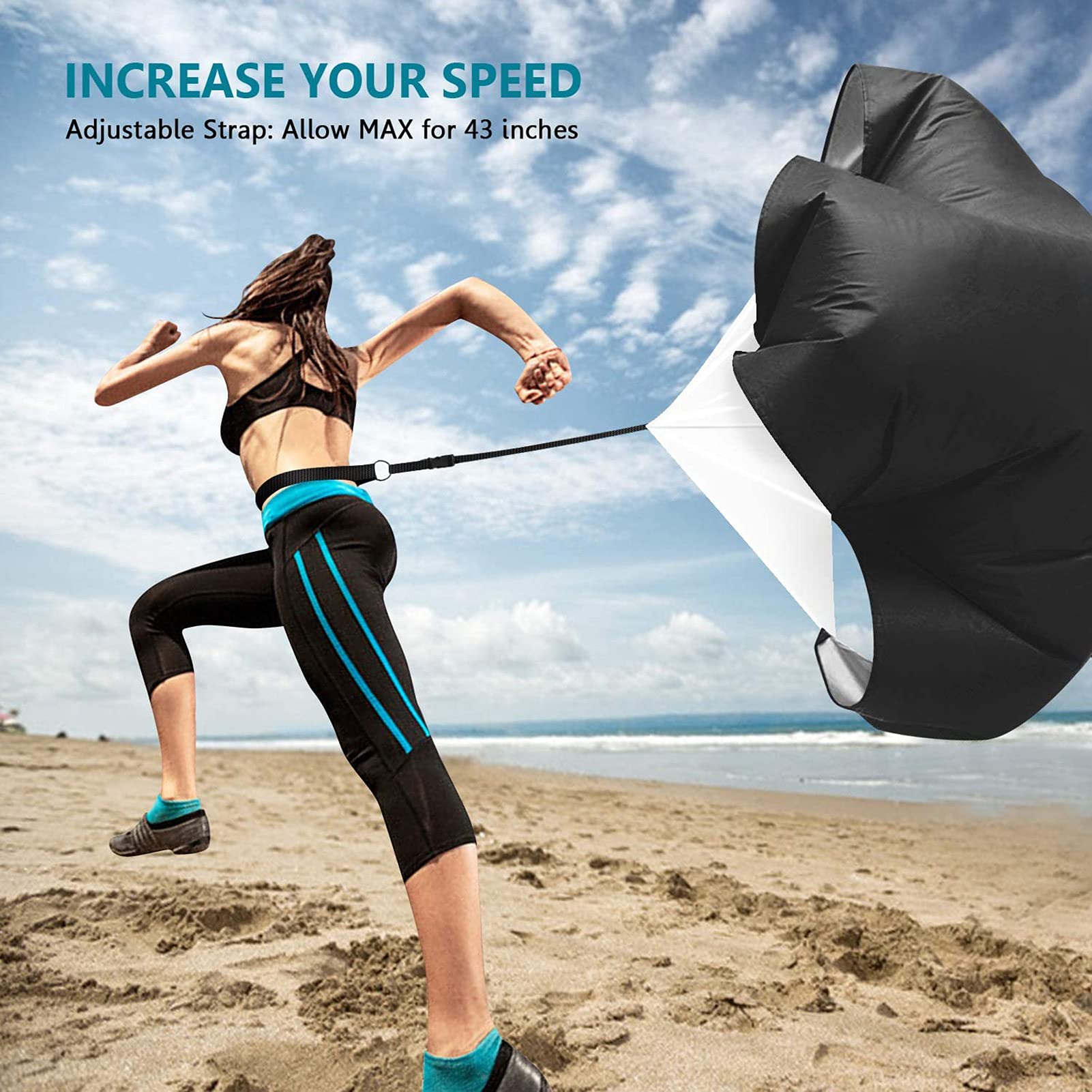 Resistencia Paracaídas Conjunto De Entrenamiento Deportivo Y Físico, Incluye Escalera De Agilidad Ajustable - Herramienta De Entrenamiento De Resistencia, Para Entrenamiento Físico De Potenci(Size:8M)