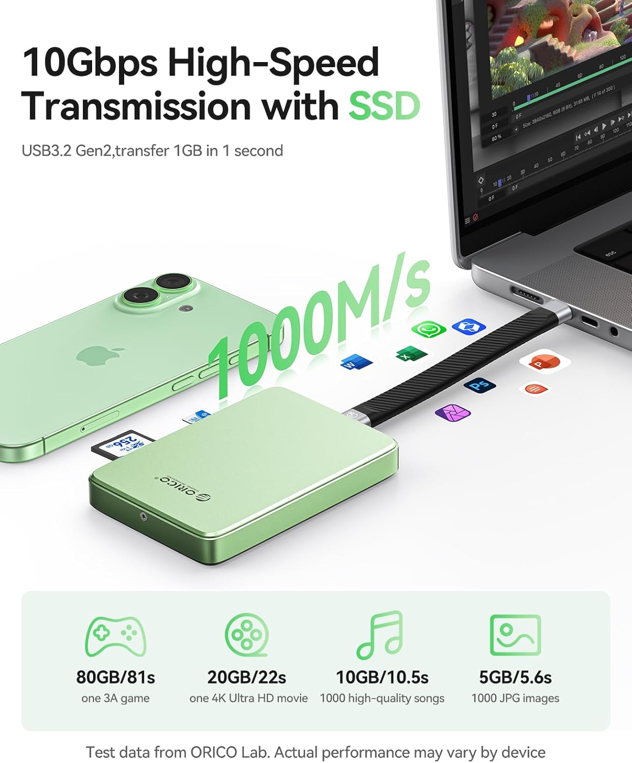 ORICO AP80F 10Gbps High-Speed Transmission with SSD