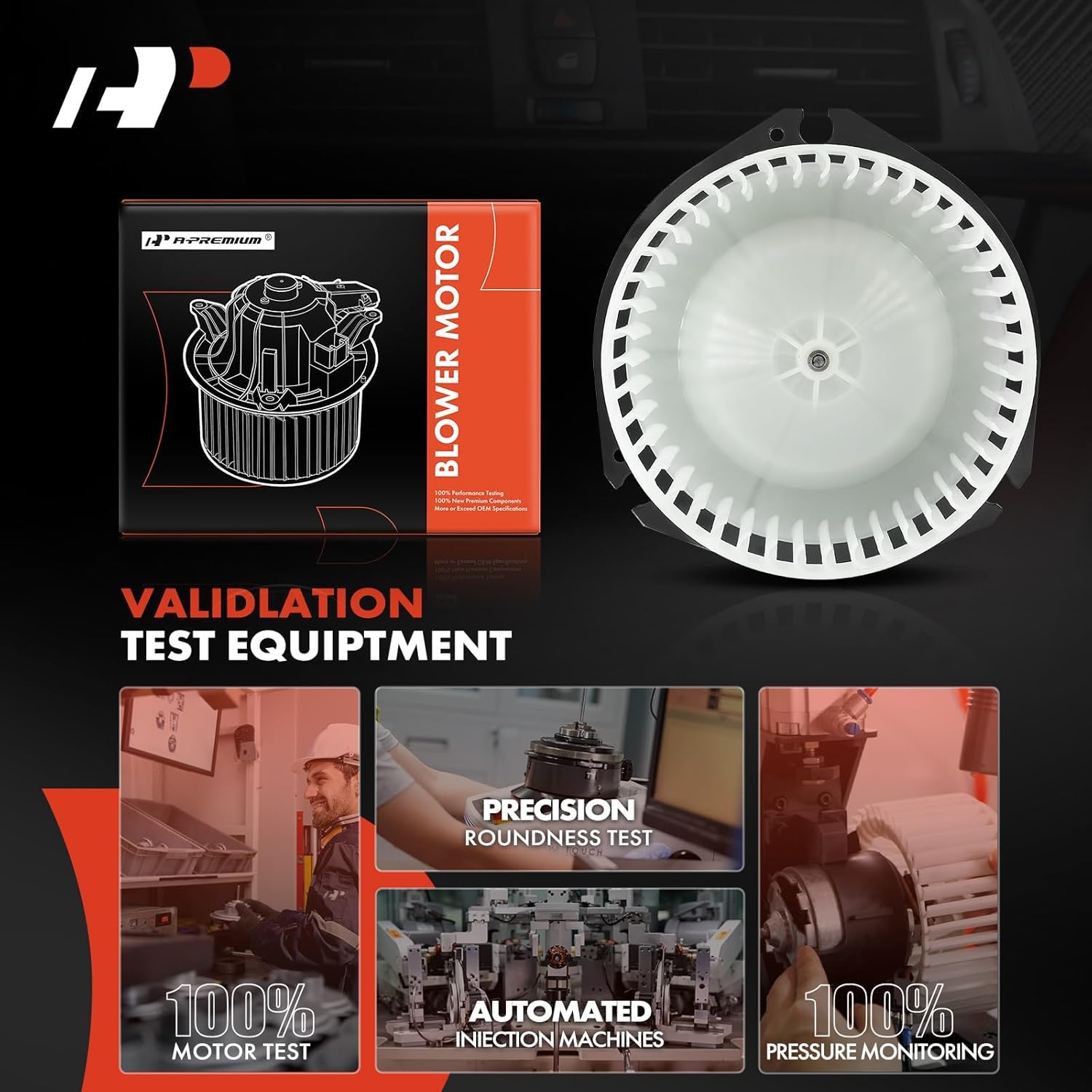 A-Premium Front HVAC Heater Blower Motor Compatible with Chevrolet & GMC Vehicles - Express 1500/2500/3500/4500, G30, C4500/C5500/C6500/C7500 Kodiak, Savana 1500/2500/3500/4500