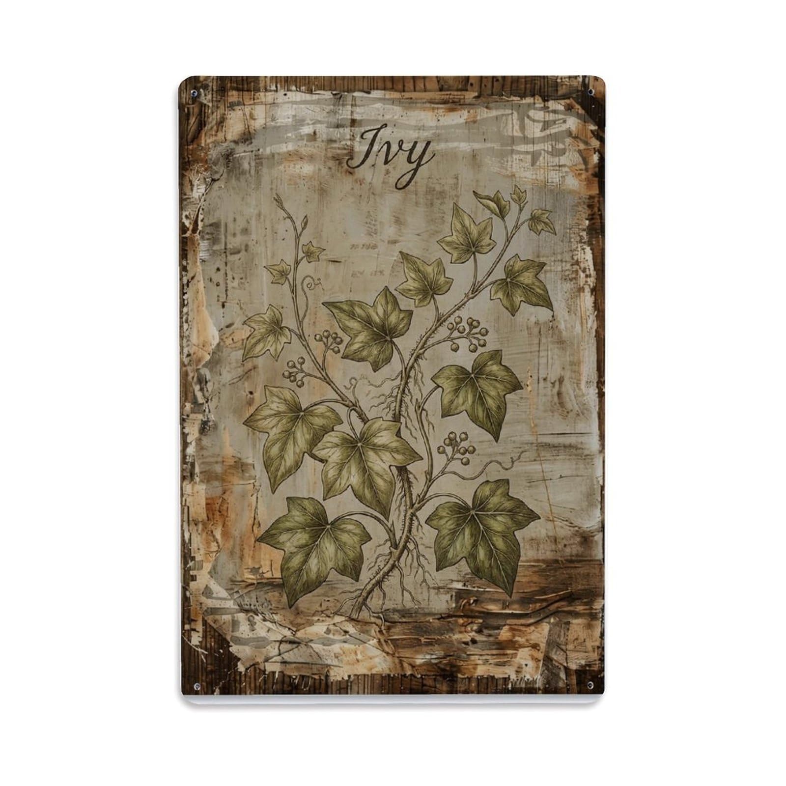 Fqnyr Style Ivy Wild Climbing Metal Tin Sign Plaque Wall Decor For Cafe, Club Bar, Office, Home Garden Metal Poster 8X12inch