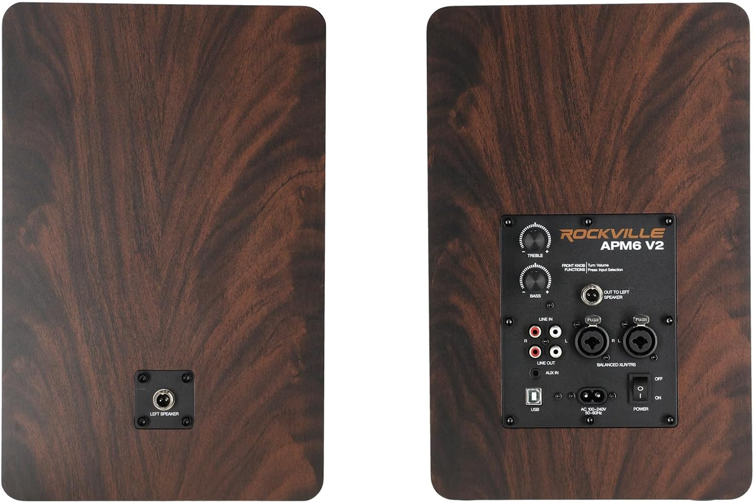 Rockville APM6D v2 Bundle: 6.5 in 400W Peak 100W RMS Active Powered Studio Monitor Speakers, RVSM1 Pair Near-Field Stands, RRS190S Foam Isolation Pads, USB, Bluetooth 5.3, 3 Items