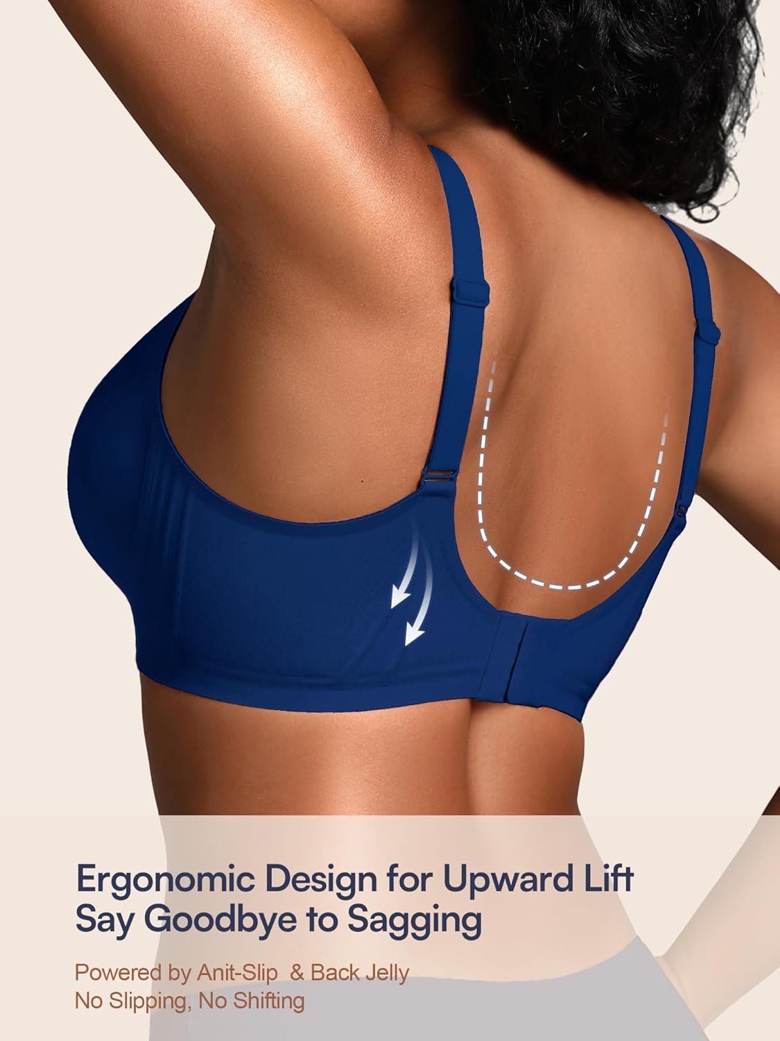 Wireless Jelly Bras for Women No Underwire with Support - S-2XL Seamless Bralettes Everyday Comfort Tshirt Padded Bra - Image 3