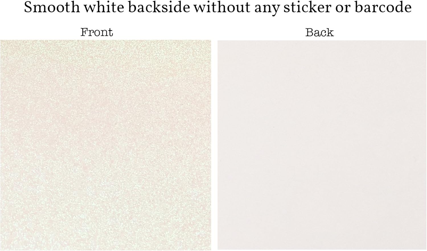 Crafasso 12" x 12" 300gms Heavy & Premium Glitter cardstock, 15 Sheets, White