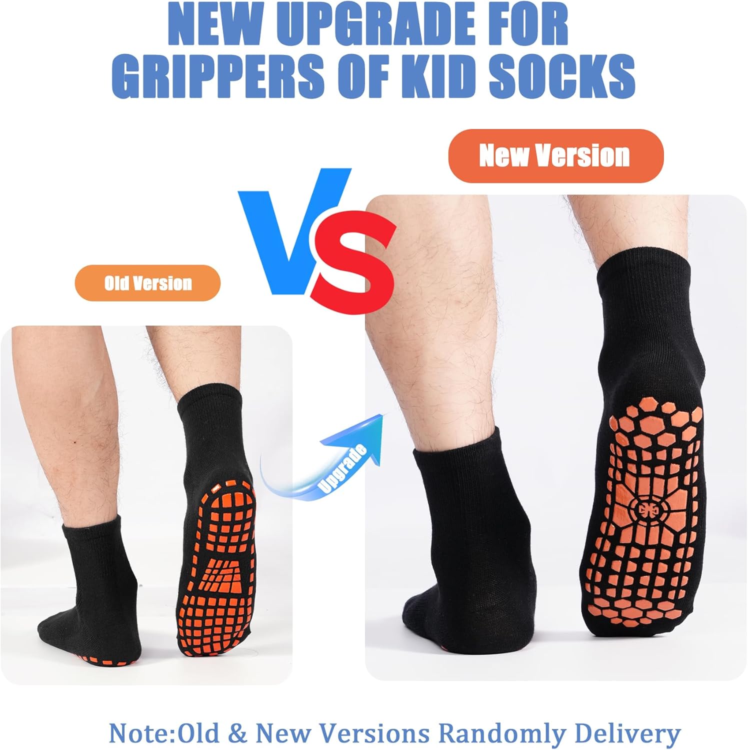 SkiBeaut Men Grips Socks Non Slip Sticky 3 Pairs Tile Wood Floors Anti-Skid Pilates Yoga Barre Hospital Slipper Socks - Image 3
