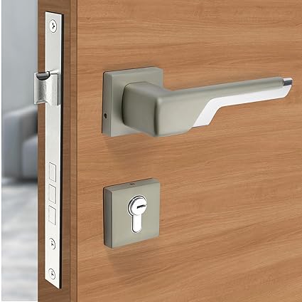 Plantex Heavy Duty Door Lock - Main Door Lock Set with 3 Keys/Mortise Door Lock for Home/Office/Hotel (7093 - Satin White & Chrome)
