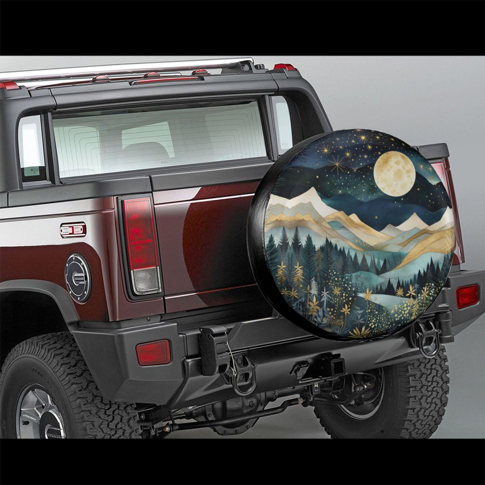 Mountain Natural Scenery - Protector de Rueda de Repuesto para decoración y protección contra la Intemperie para remolques, caravanas, SUV, Camiones, caravanas, remolques de Viaje, 14, 15, 16 y 17