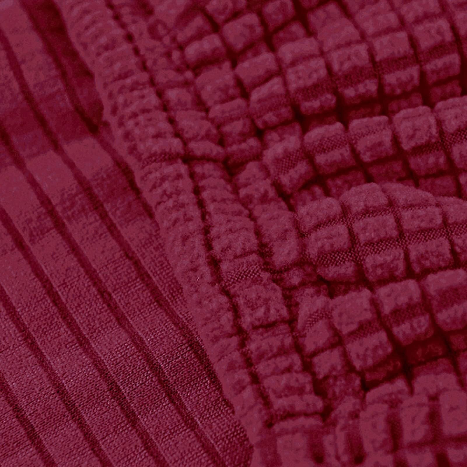 Coprisedie con Schienale Elasticizzate Copertura della Sedia Lavabile Rimovibile Spandex Elastica Fodere Coprisedia per Sala da Pranzo, Hotel, Ristorante(Rosso Vinaccia,Set da 6)