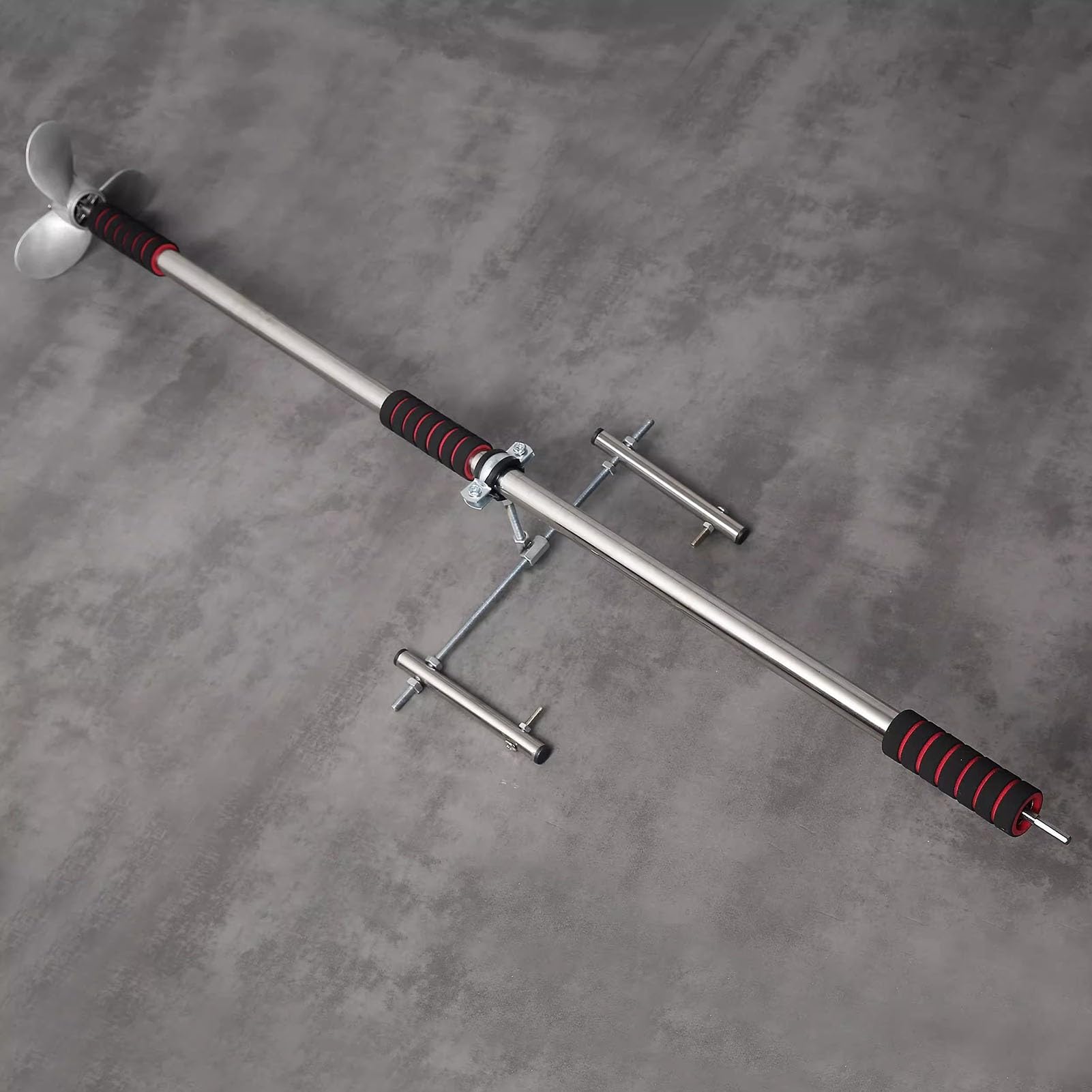 Motor Fueraborda Kit de Dirección para Motor de Arrastre de Kayak y Barco, Hélice para Taladro Eléctrico de Mano, Propulsor Submarino para Paddleboard(With Kayak Stand,L-125cm(49 1/4"))
