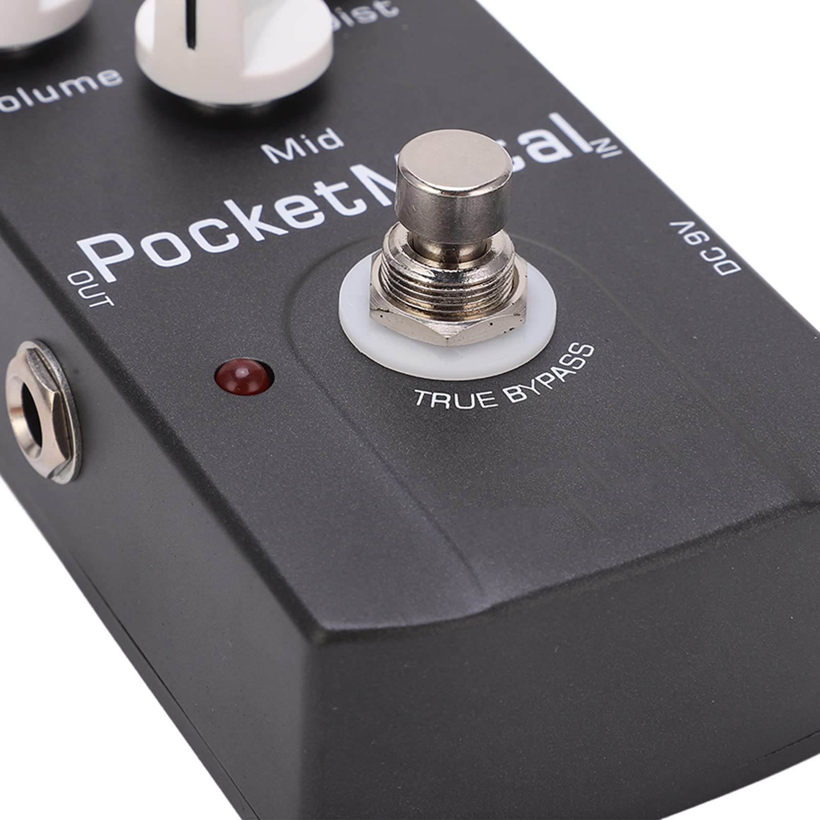 Pedale effetto per chitarra elettrica Metal Distortion True Bypass Compact Grey per chitarristi musicisti